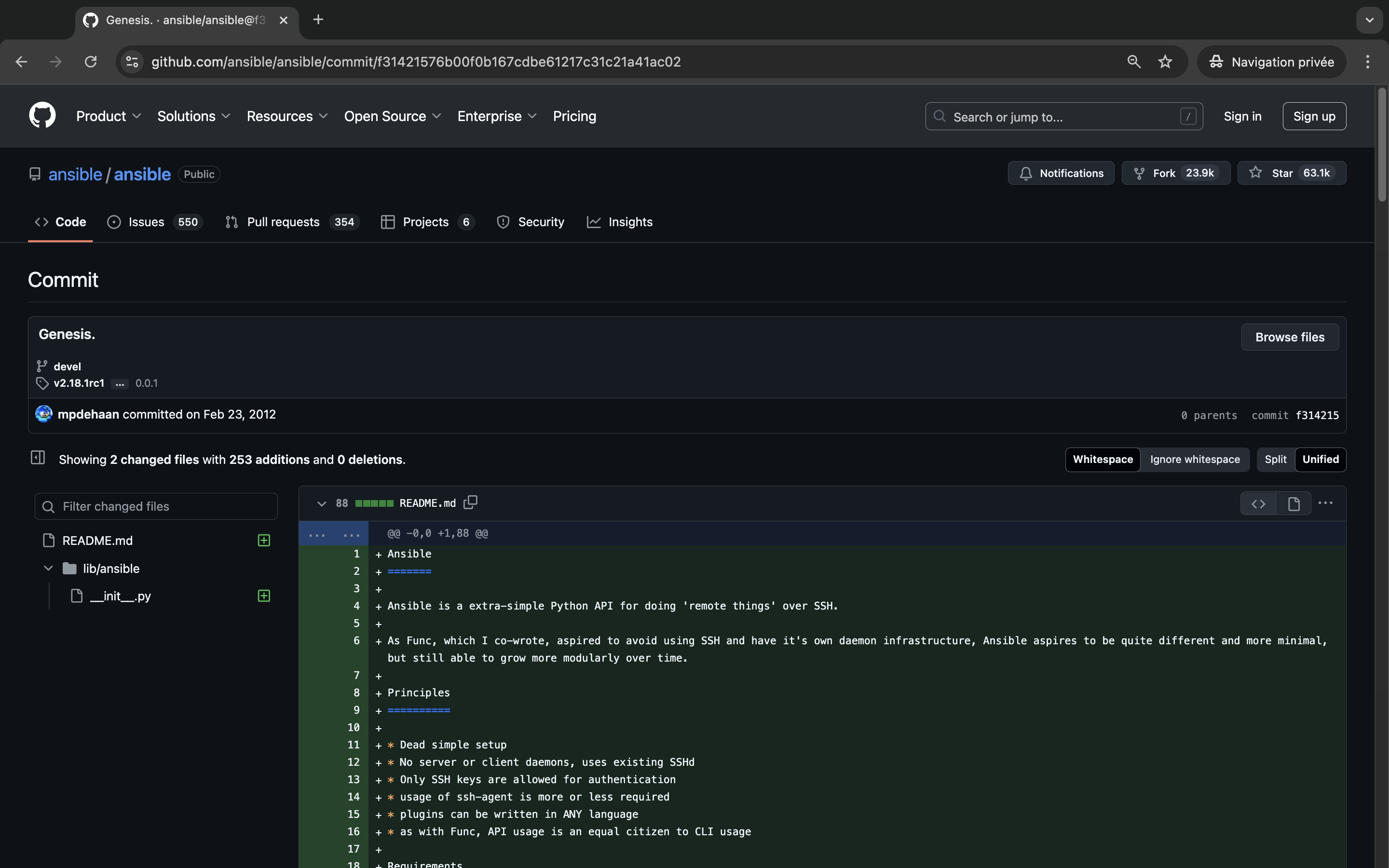 Ansible's first commit Ansible's first commit